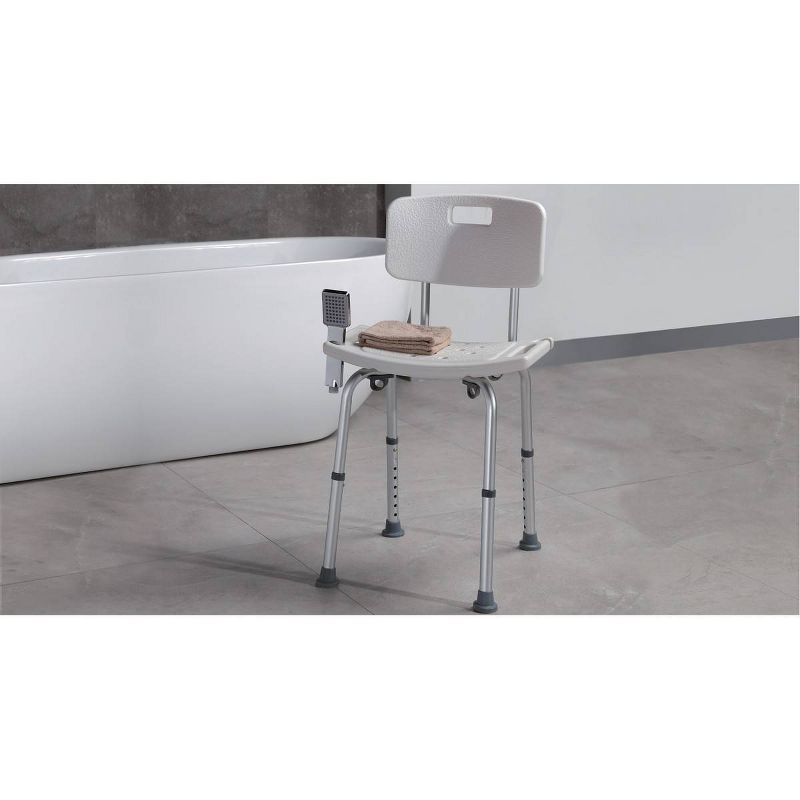 Freestanding Bathroom Seat White - evekare