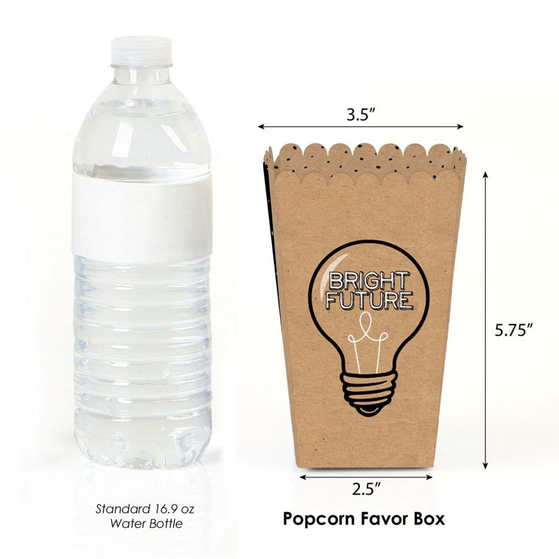 Big Dot of Happiness Bright Future - Graduation Party Favor Popcorn Treat Boxes - Set of 12