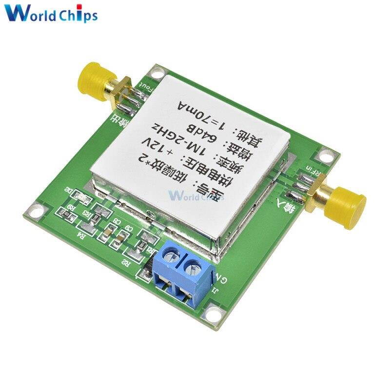 0.1-2GHz 64dB Gain RF Broadband Amplifier Board Low Noise Amplifier LNA Module Low Noice 12V DC