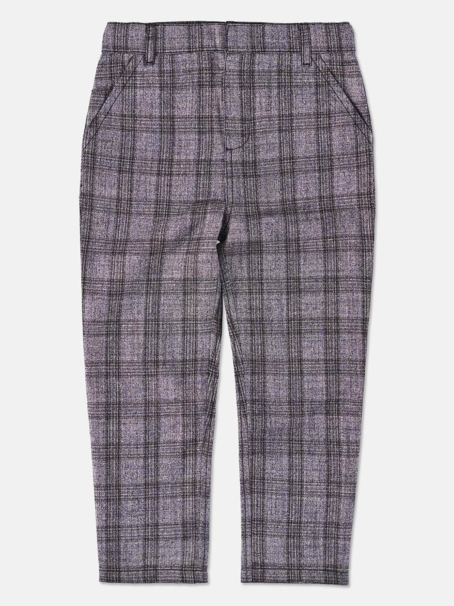 Angel & Rocket Boys Purple Checks Trousers