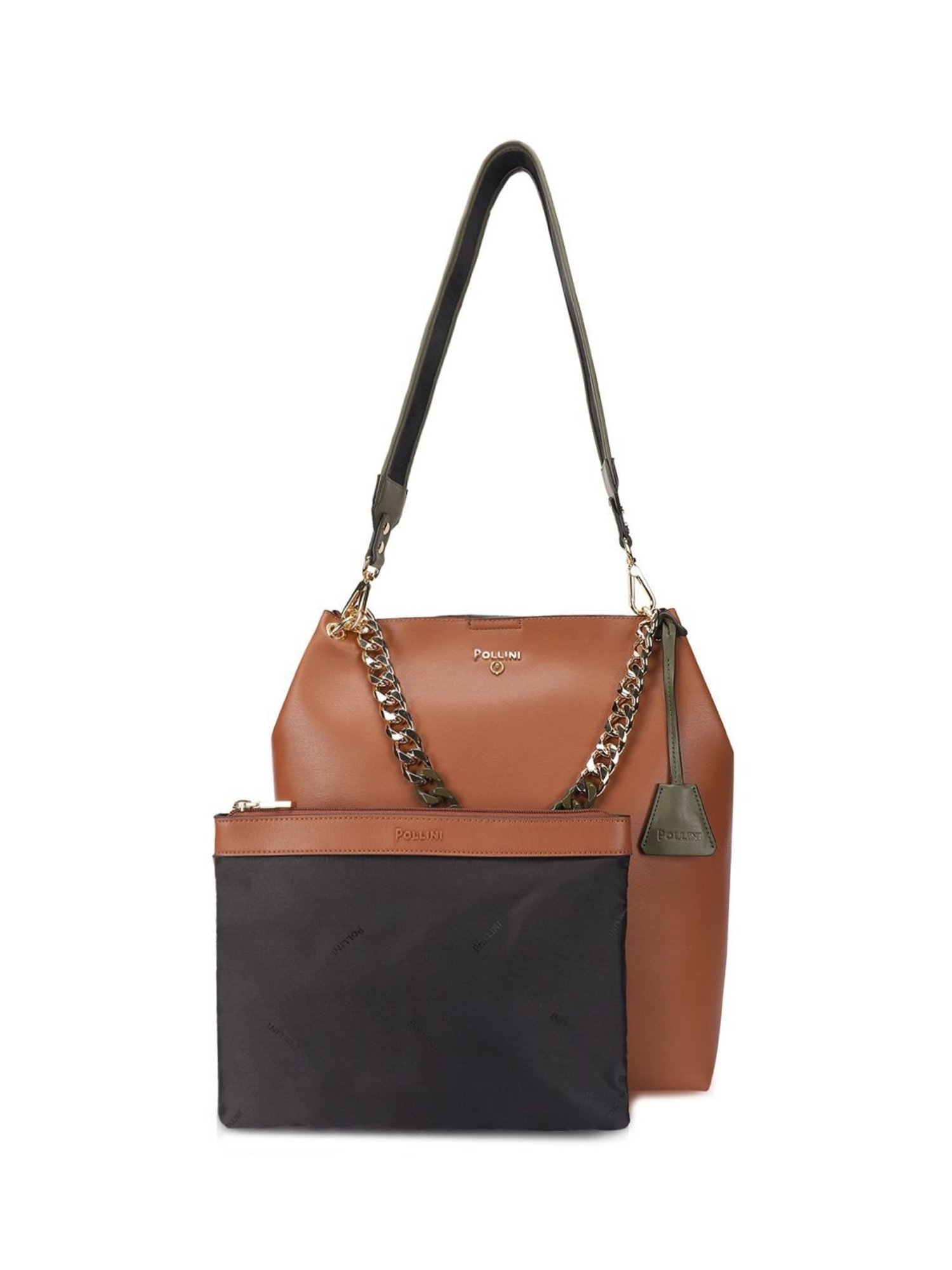 Pollini Brown Large Shoulder Bag