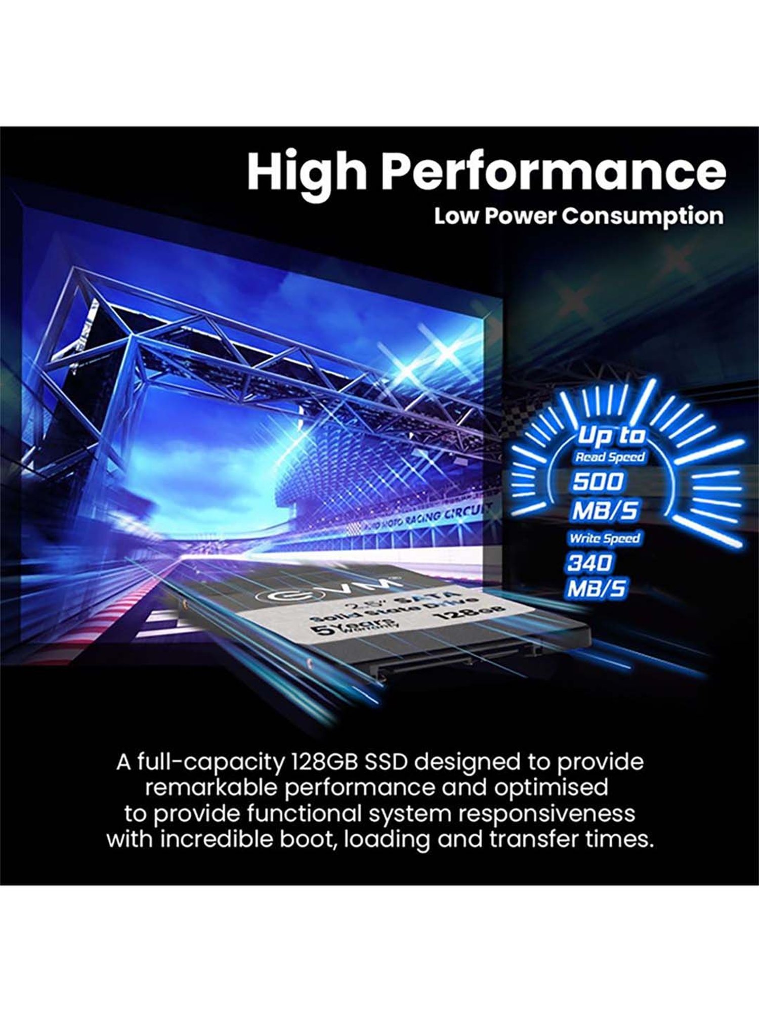 EVM EVM25 128GB 2.5 inch SATA Internal SSD (Black)