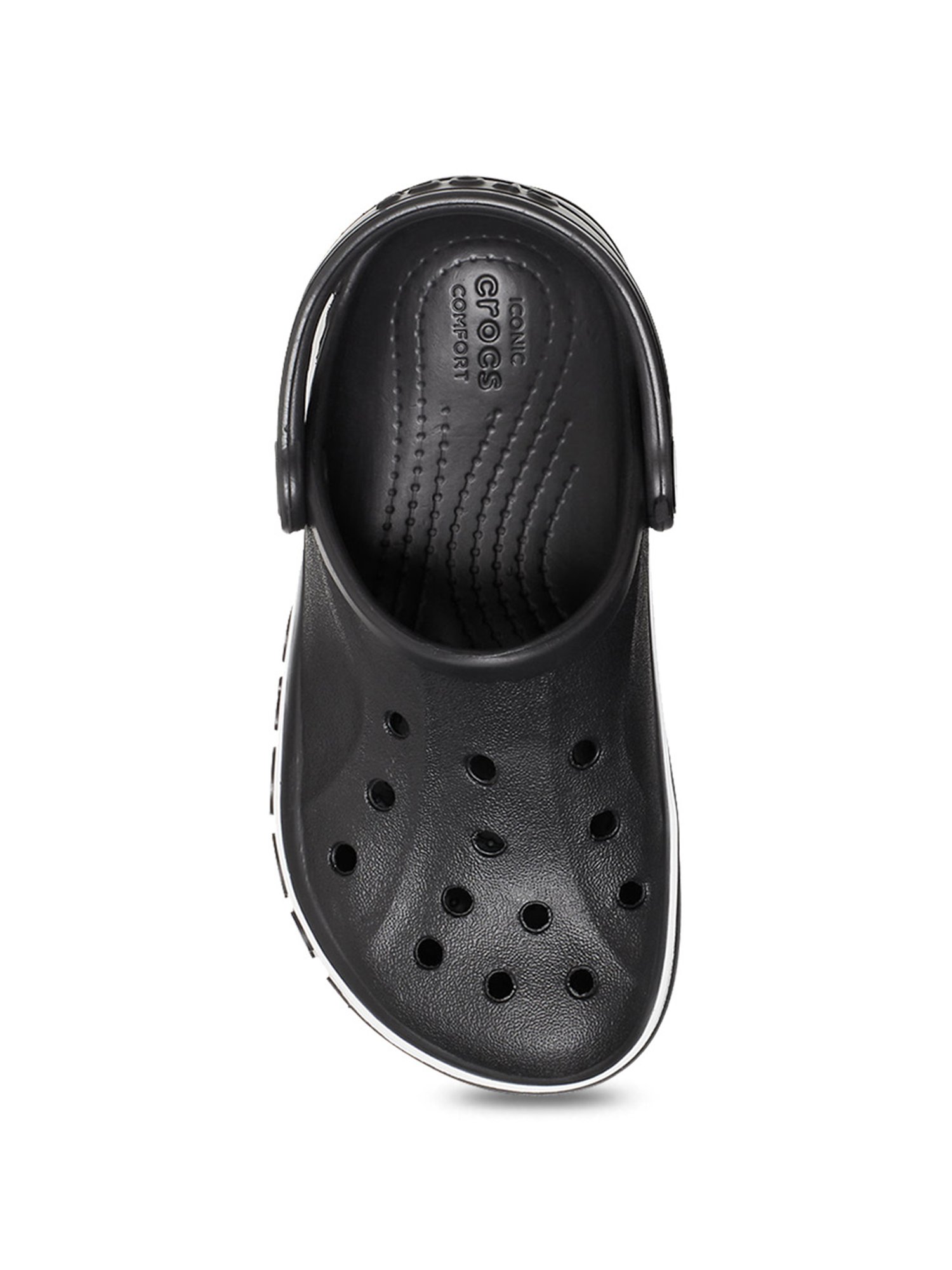 Crocs Kids Bayaband Black Back Strap Clogs