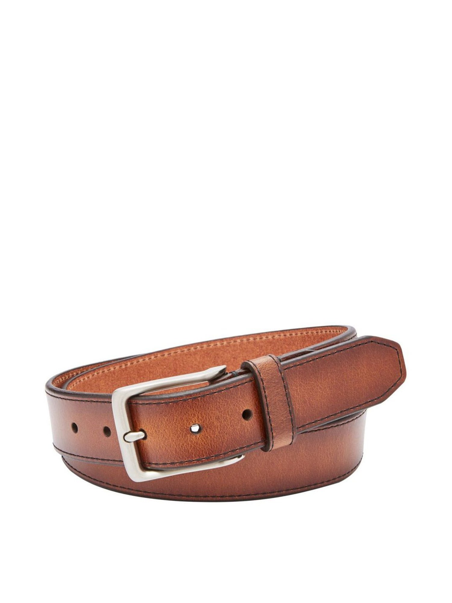 Fossil Griffin Brown Leather Solid Waist Belt