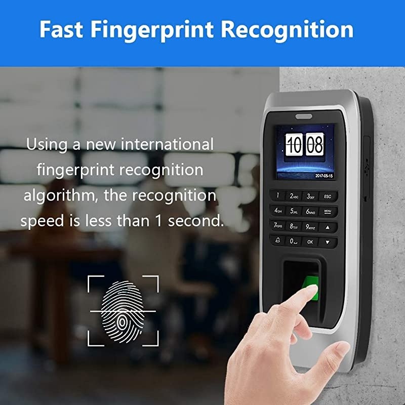 Attendance Machine 2.4 inches TFT LCD Password Attendance Machine Employee Checking-in Recorder Access Control System