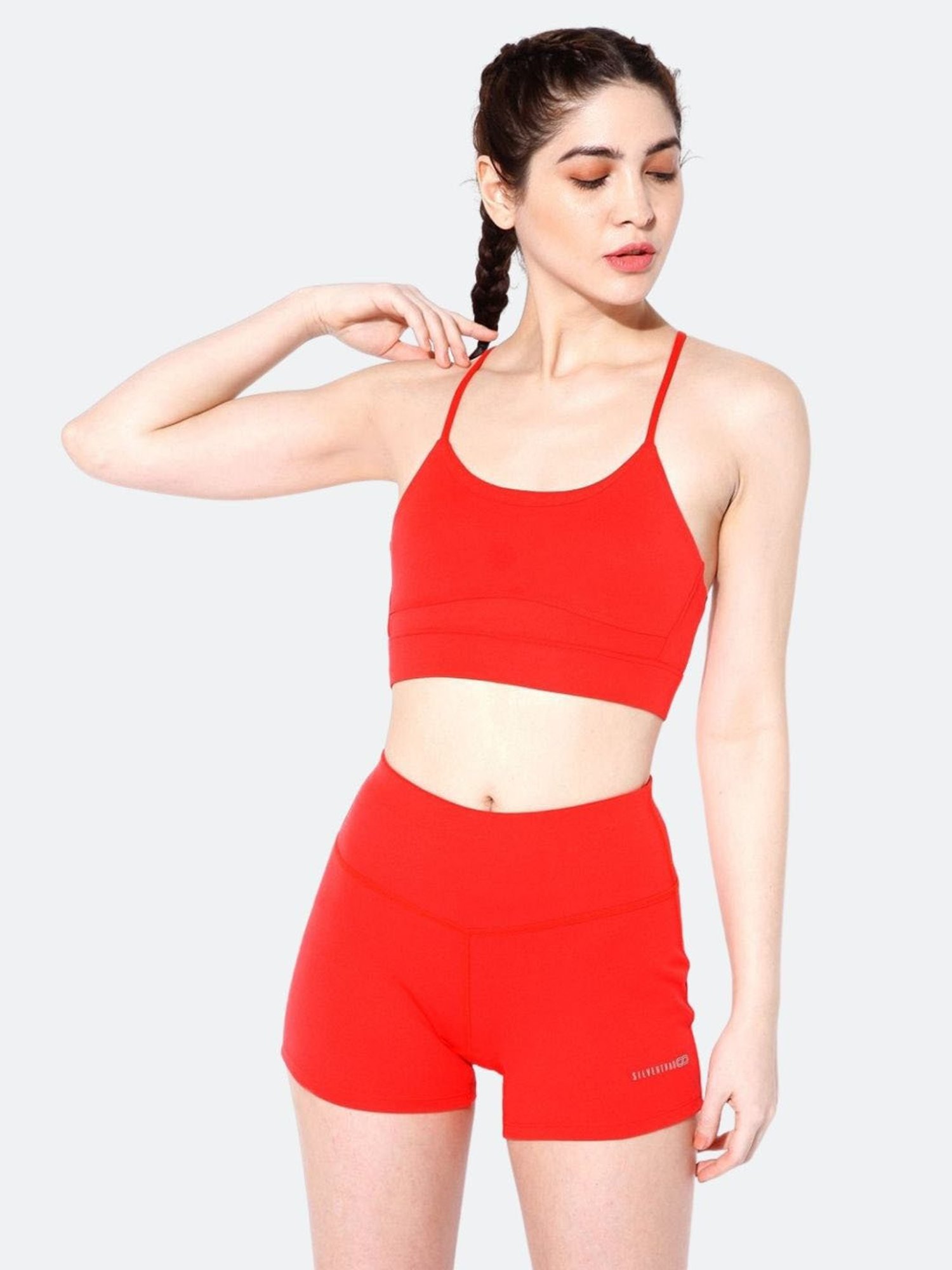 SILVERTRAQ Orange Medium Coverage Sports Bra