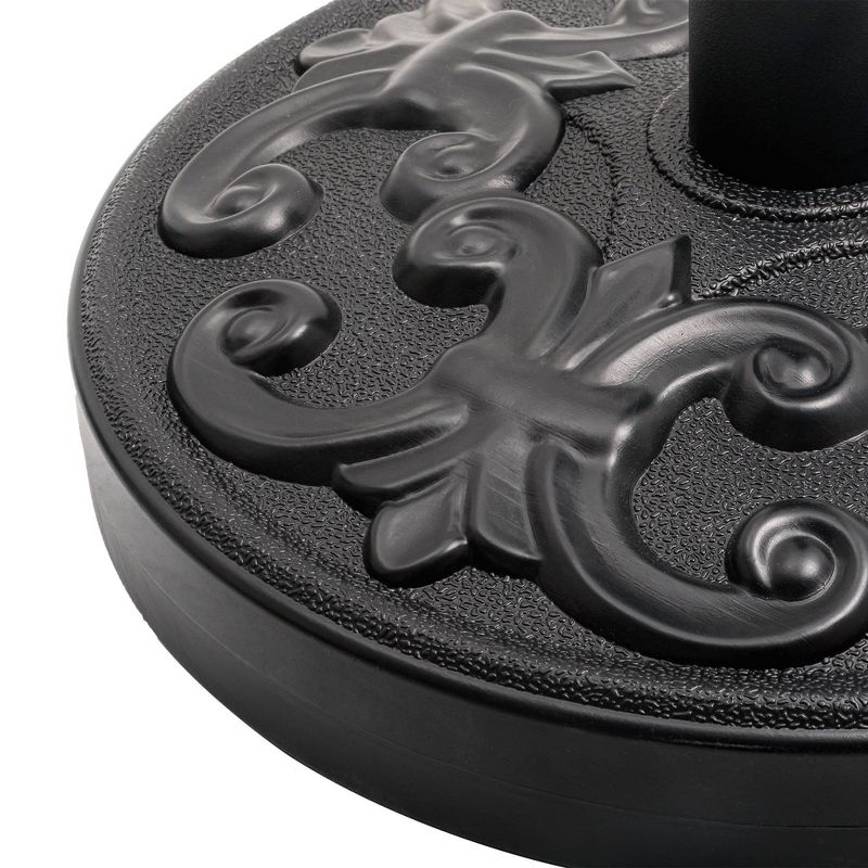28.83lbs Patio Market Umbrella Circular Base Holder Filled with Concrete/Cement - Crestlive Products