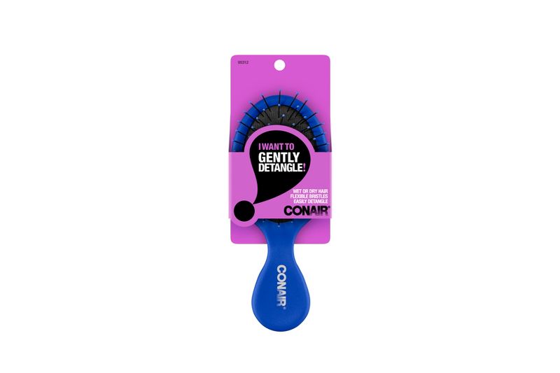 Conair No More Knots Detangle Mid-Size Cushion Hair Brush - Colors May Vary