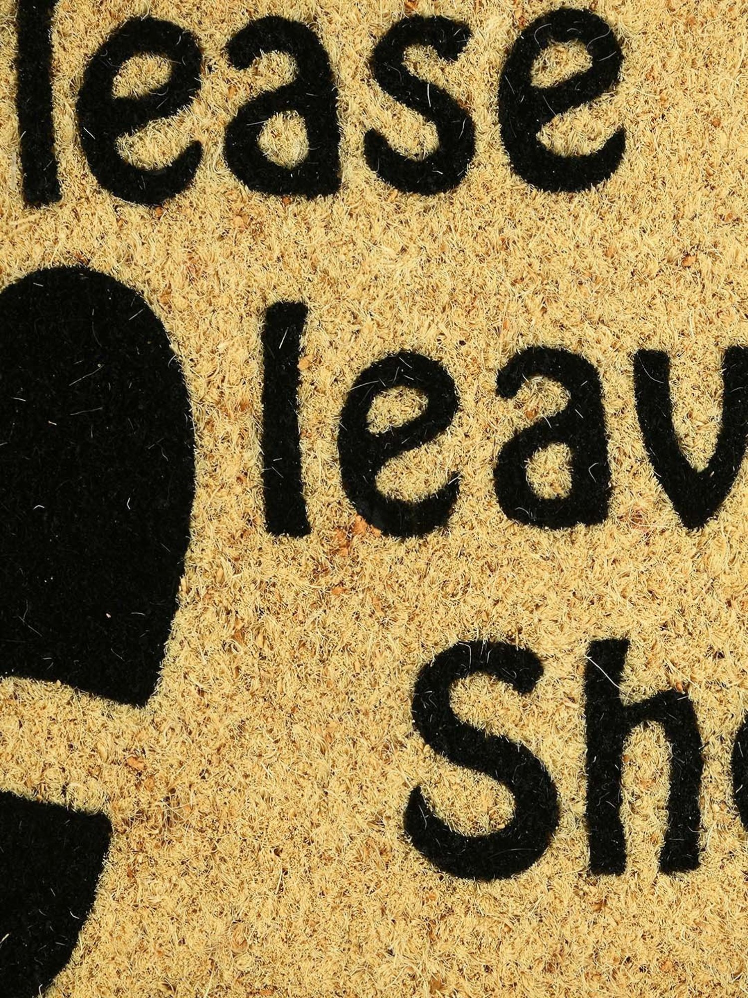 Saral Home Black Jute 1791 GSM Door Mat - Set of 1