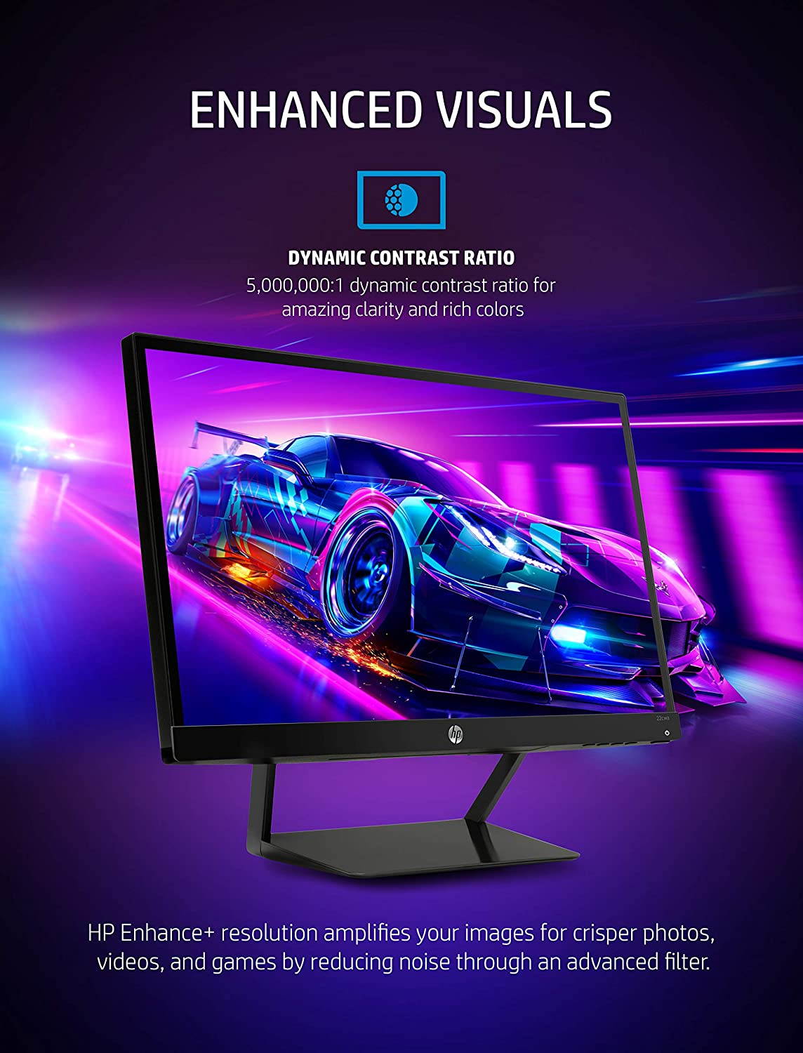 Pavilion 22cwa 21.5-Inch Full HD 1080p IPS LED Monitor, Tilt, VGA and HDMI (T4Q59AA) - Black