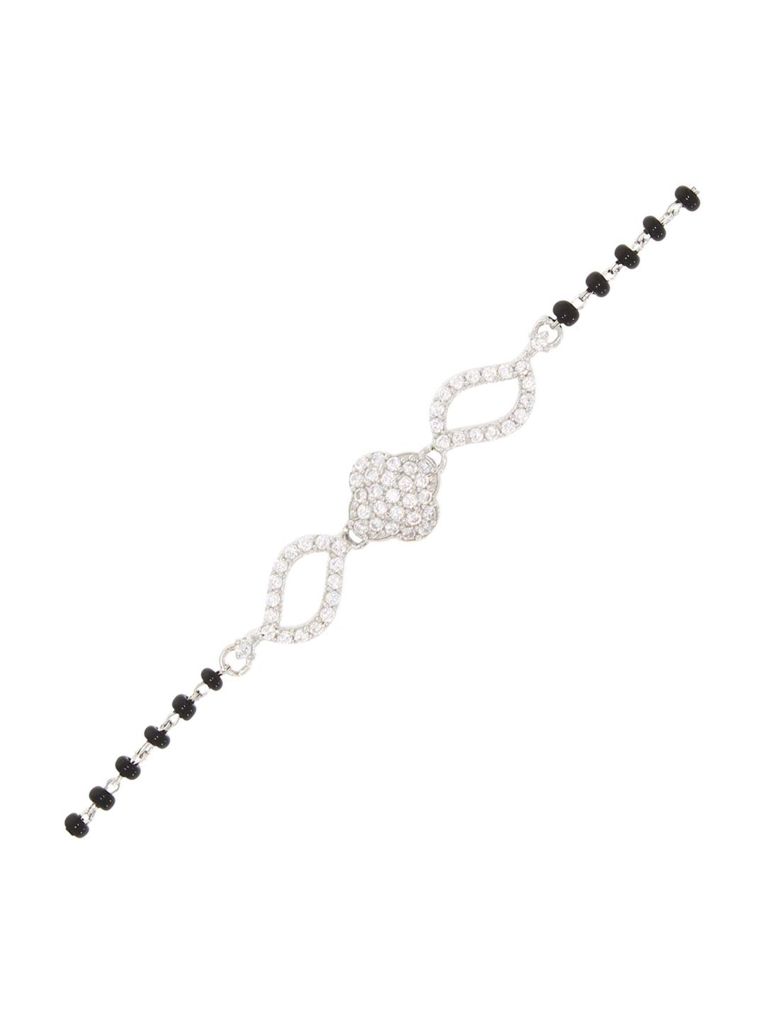 Anayra 92.5 Sterling Silver Mangalsutra Bracelet for Women