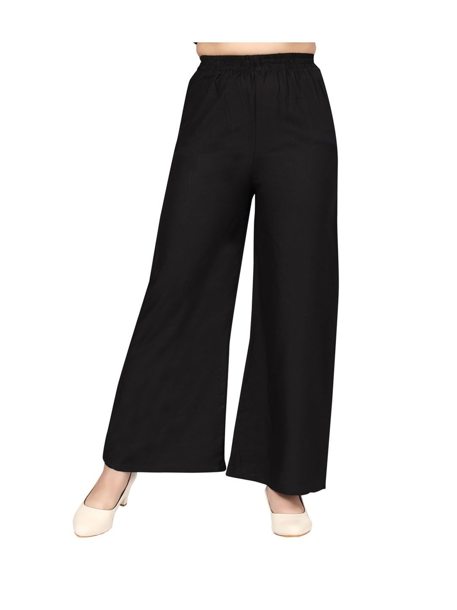 Aarika Girls Black Solid Palazzos