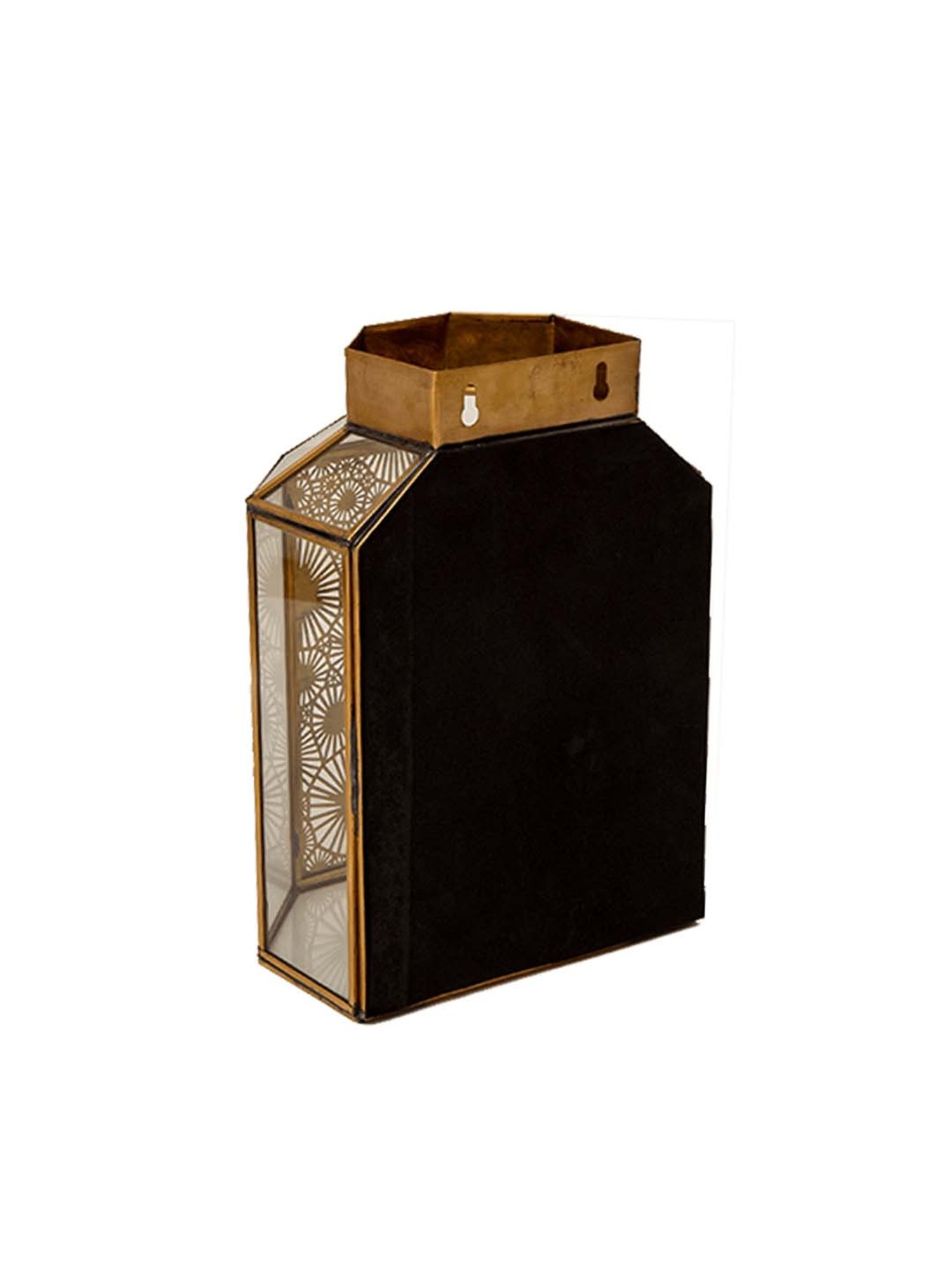 Home4U 'Preshti' Transparent & Brown Glass Wall Lantern - Set of 1