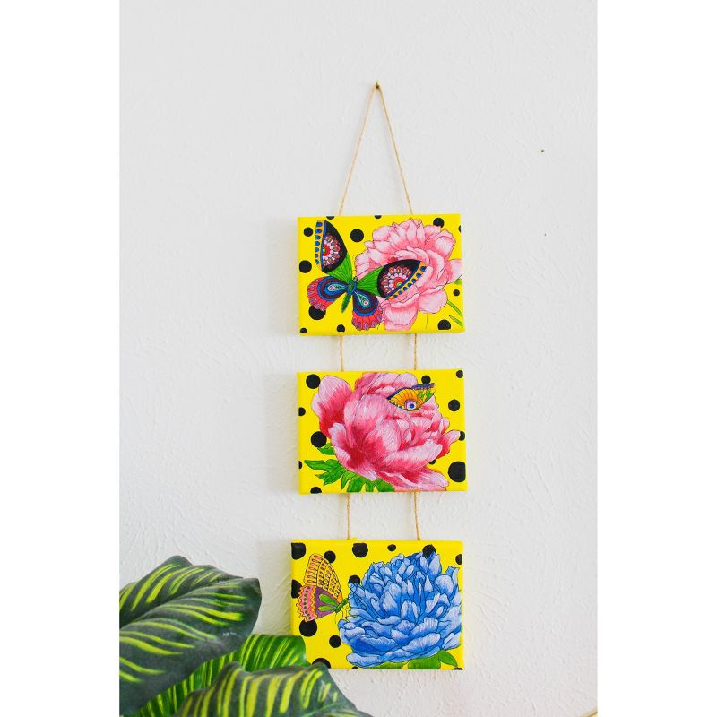 2pk DIY Hanging Canvas Wall Art Set - Art 101