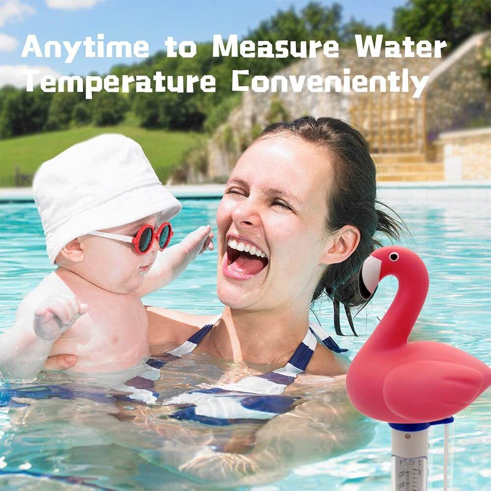 Floating Swimming Pool Thermometer Pond Water Thermometer with String Baby Pool Thermometer Shatter Resistant for Outdoor