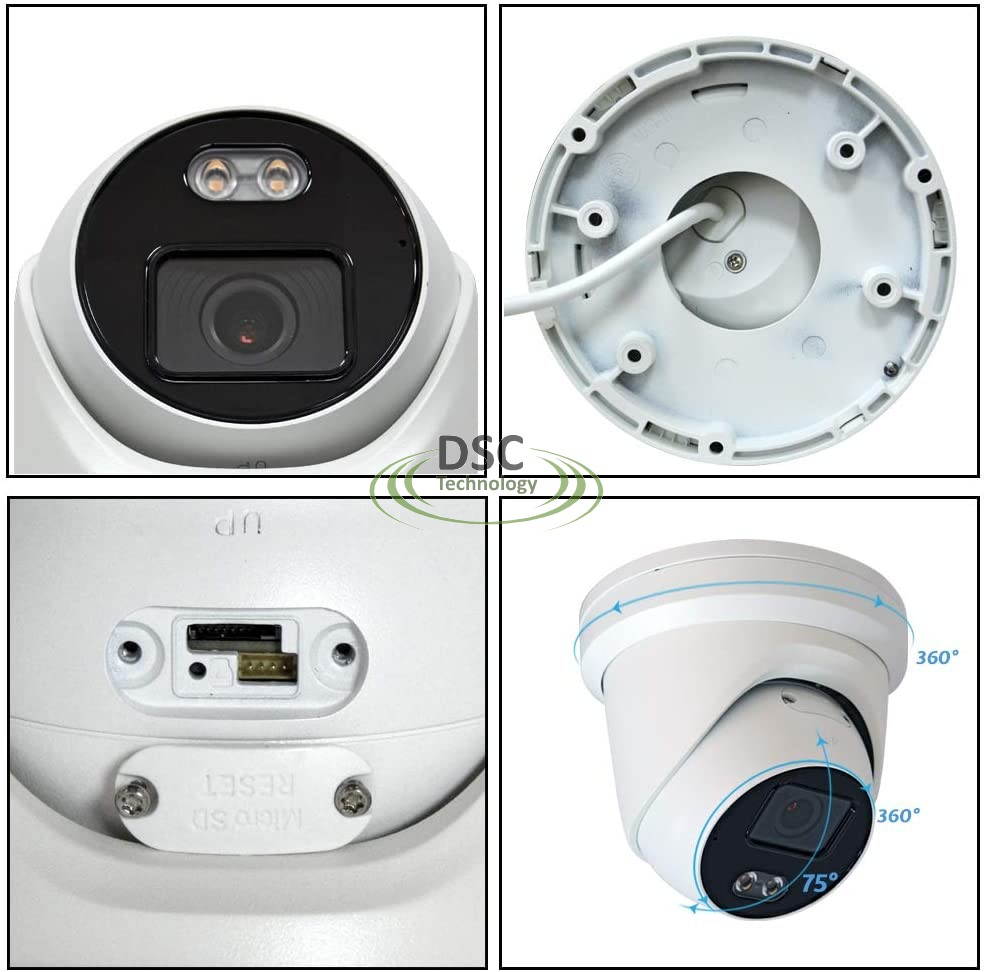 HIKVISION ColorVu OEM DS-2CD2347G1-LU 4MP IP Camera POE H.265+ WDR Turret 4MM Lens 24/7 Full-Time Color Image True WDR Turret Camera