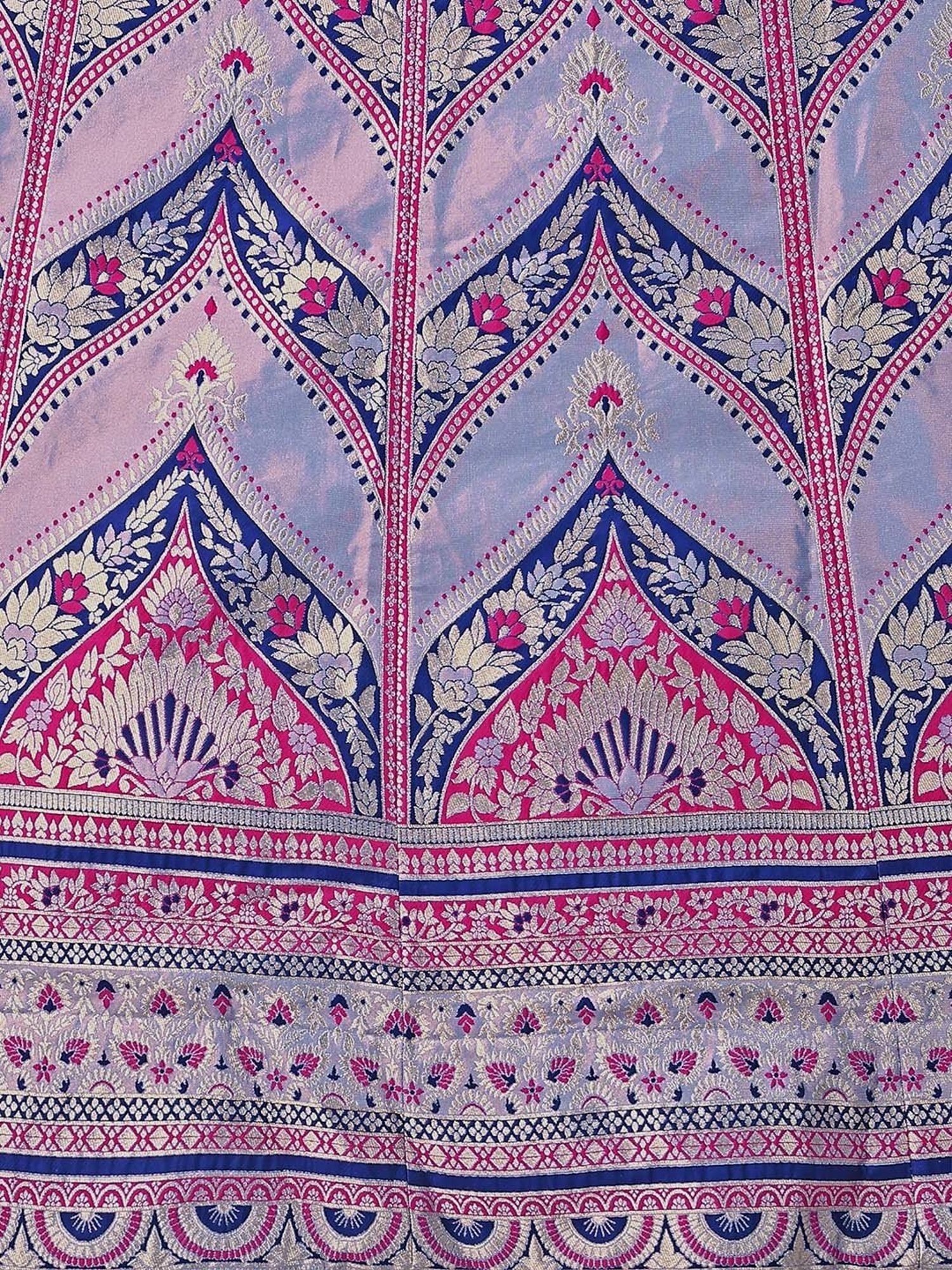 PURVAJA Blue Woven Lehenga Choli Set With Dupatta