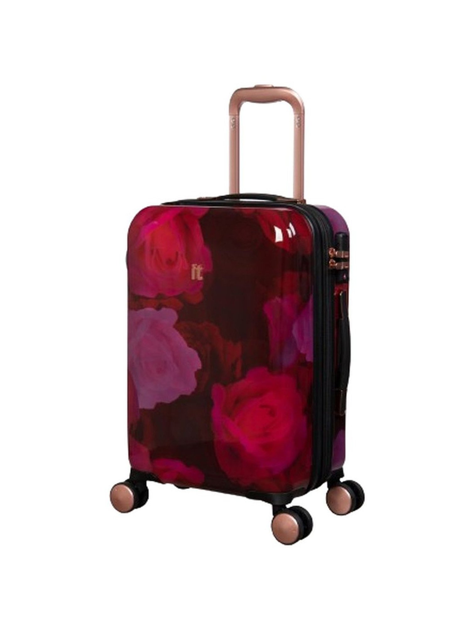 it luggage Sheen Maxy Rose Red Cabin-20 inches Expandable Hardsided Trolley Bag with TSA Lock