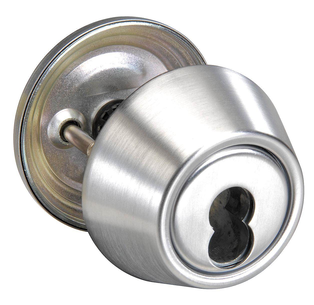 Deadbolt, Single Cylinder, Satin Chrome