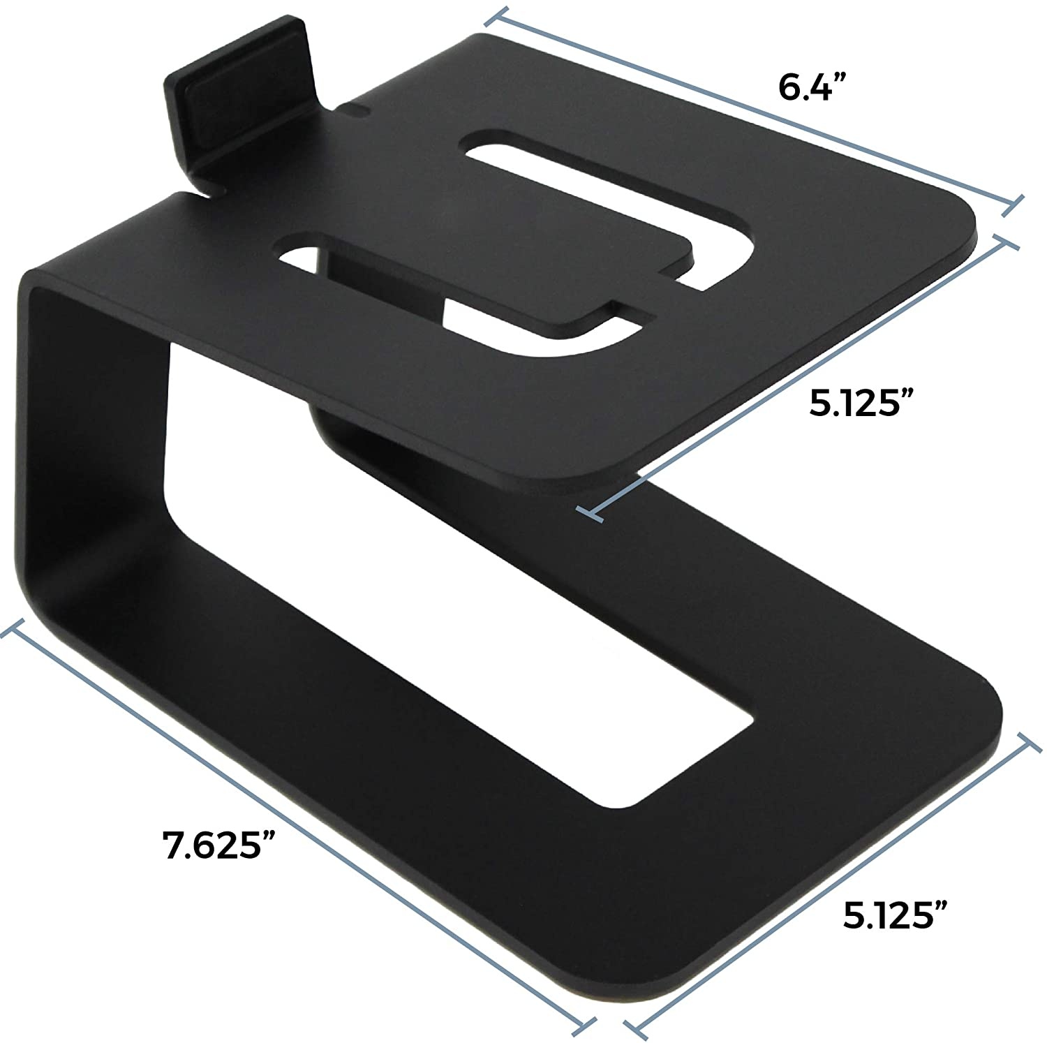 HumanCentric Desktop Speaker Stands | Pair of Speaker Stands for External Sound System Monitors or Computer Speakers for Home Office or Gaming Desk (Black)