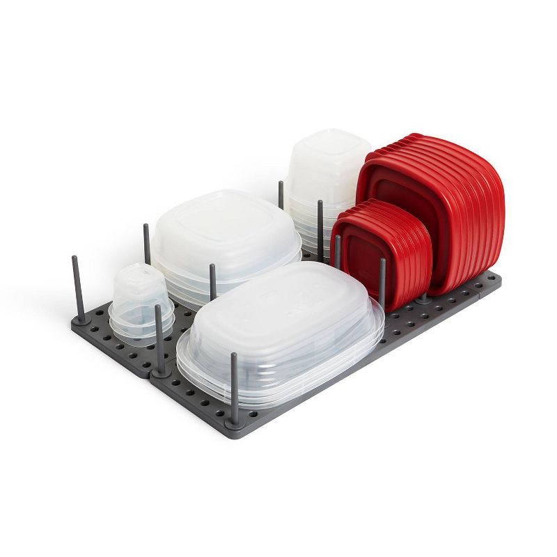 2pk Plastic Peggy Adjustable Dishware Organizer Gray - Umbra