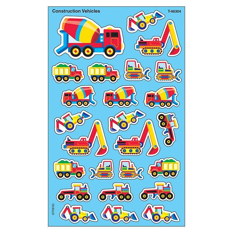 TREND ENTERPRISES INC. T-46304 SUPERSHAPES CONSTRUCTION VEHICLES