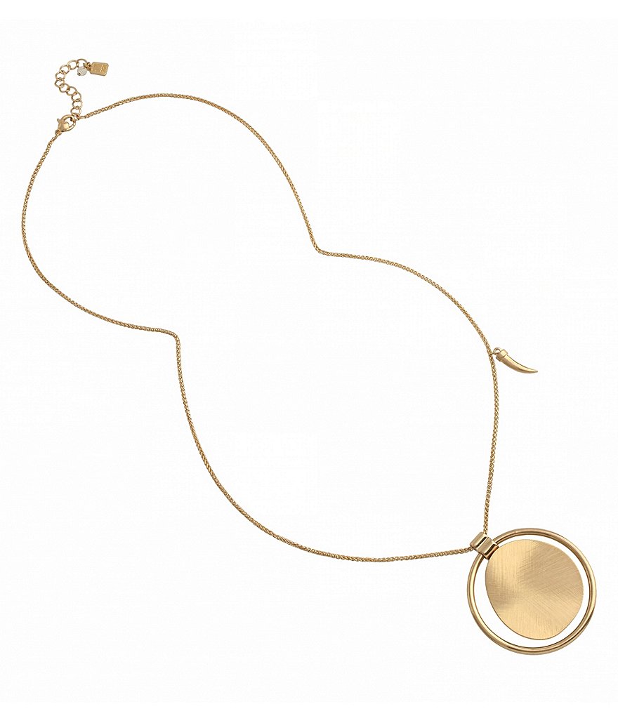 Robert Lee Morris Soho Orbital Pendant Long Necklace
