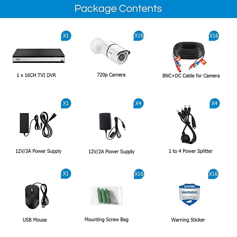 5MP 2K Home Security Camera System Outdoor Indoor, H.265+ 8 Channel CCTV DVR with Hard Drive 2TB and 4 x 2K(5MP) Weatherproof Surveillance Bullet Cameras with 120ft Night Vision, 110&deg; View Angle