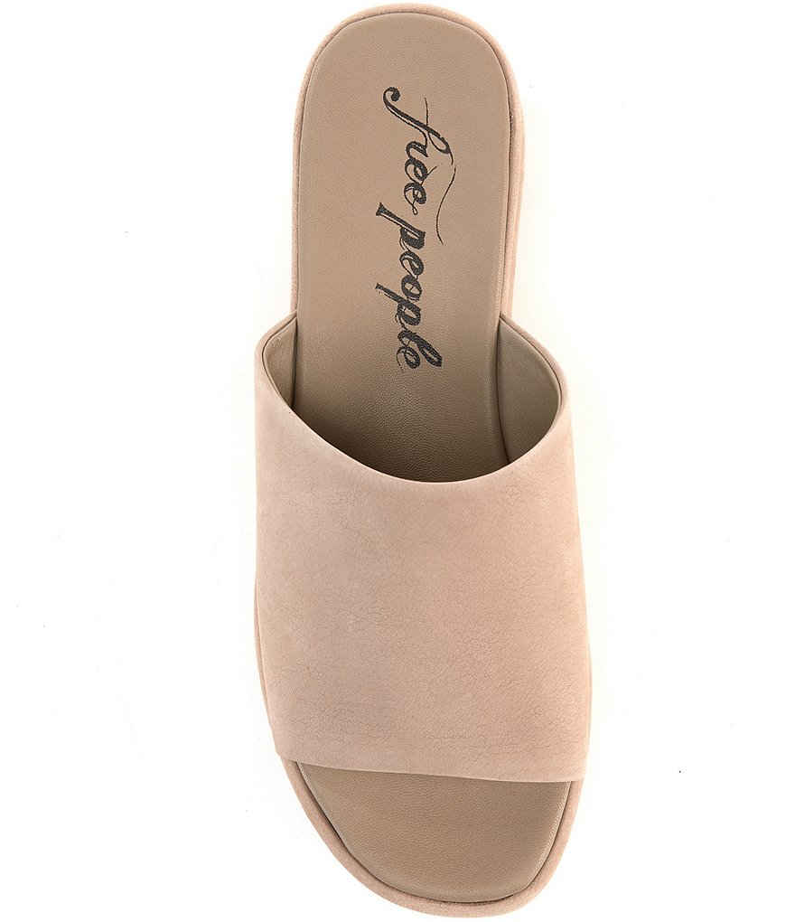 Free People Harbor Leather Flatform Slide Sandals