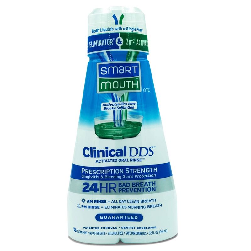 SmartMouth Clinical Activated Oral Rinse Mouthwash - 32 fl oz