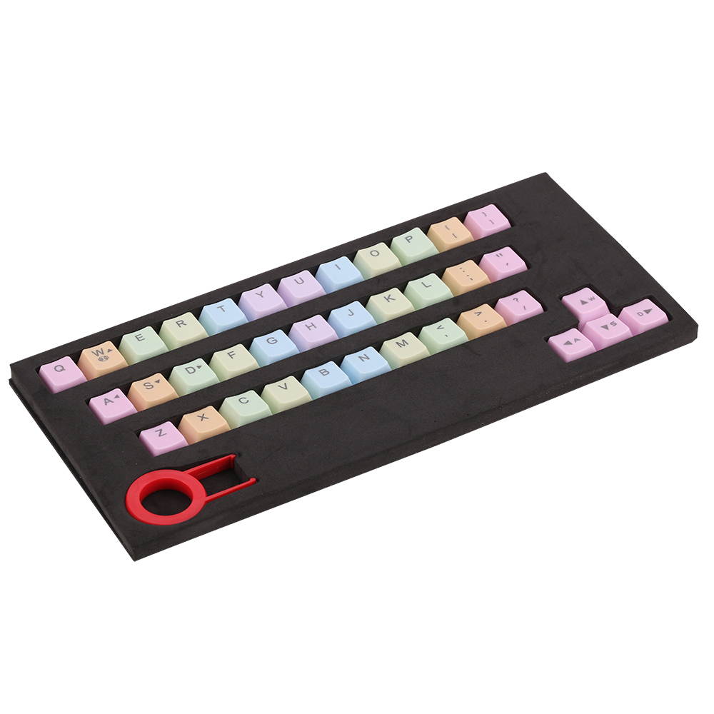 PC Desktop Mechanical Keyboard Cherry MX Switch Rainbow PBT Key Cap 37 Key with Keycap Puller for RGB keyboard