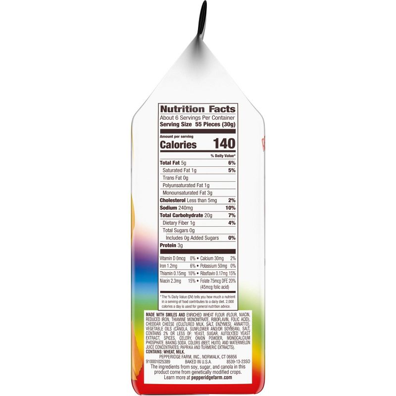 Pepperidge Farm Goldfish Colors Cheddar Crackers - 6.6oz Bag