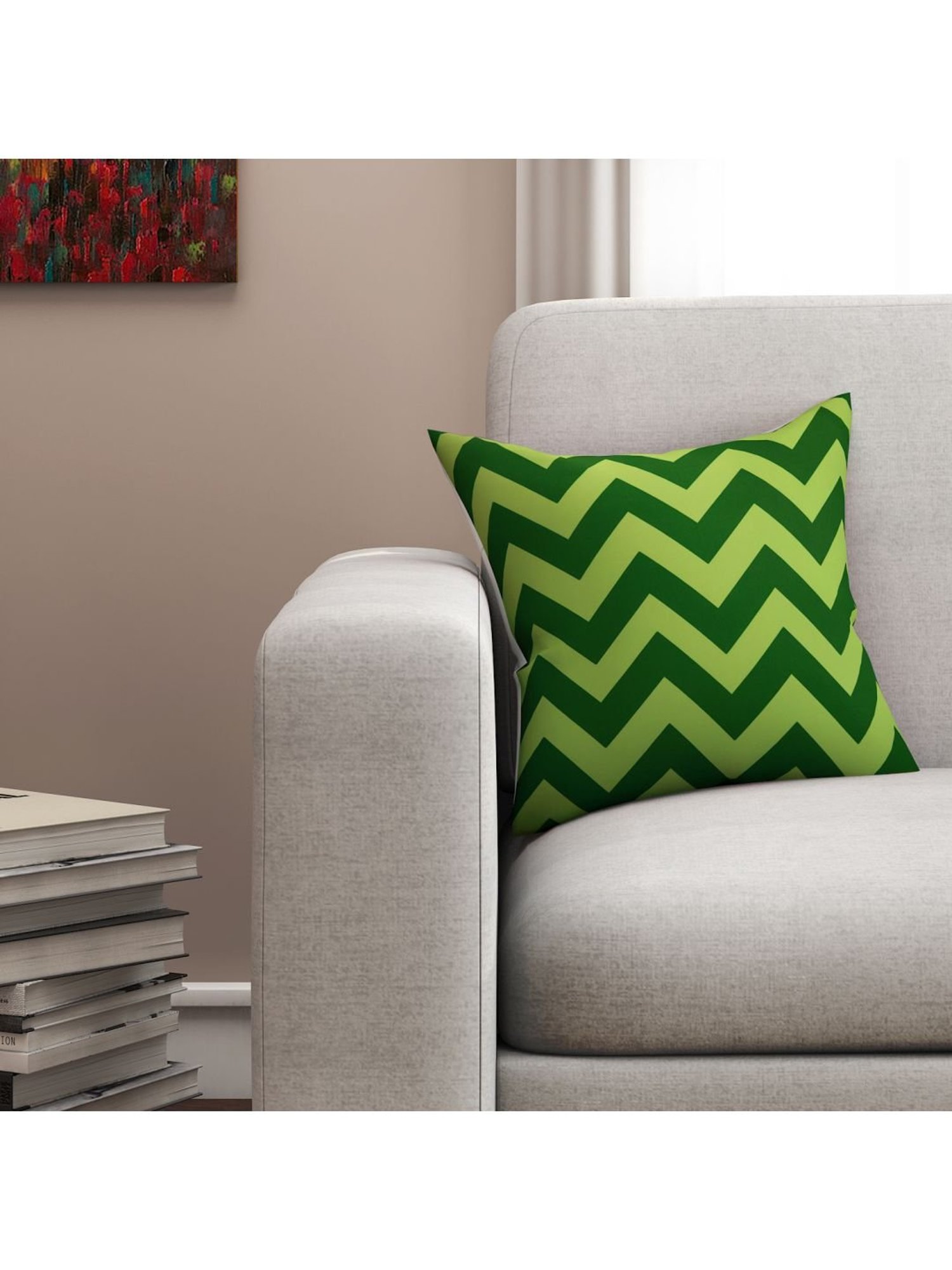 SEJ by Nisha Gupta Green Cushion Covers - Set of 1