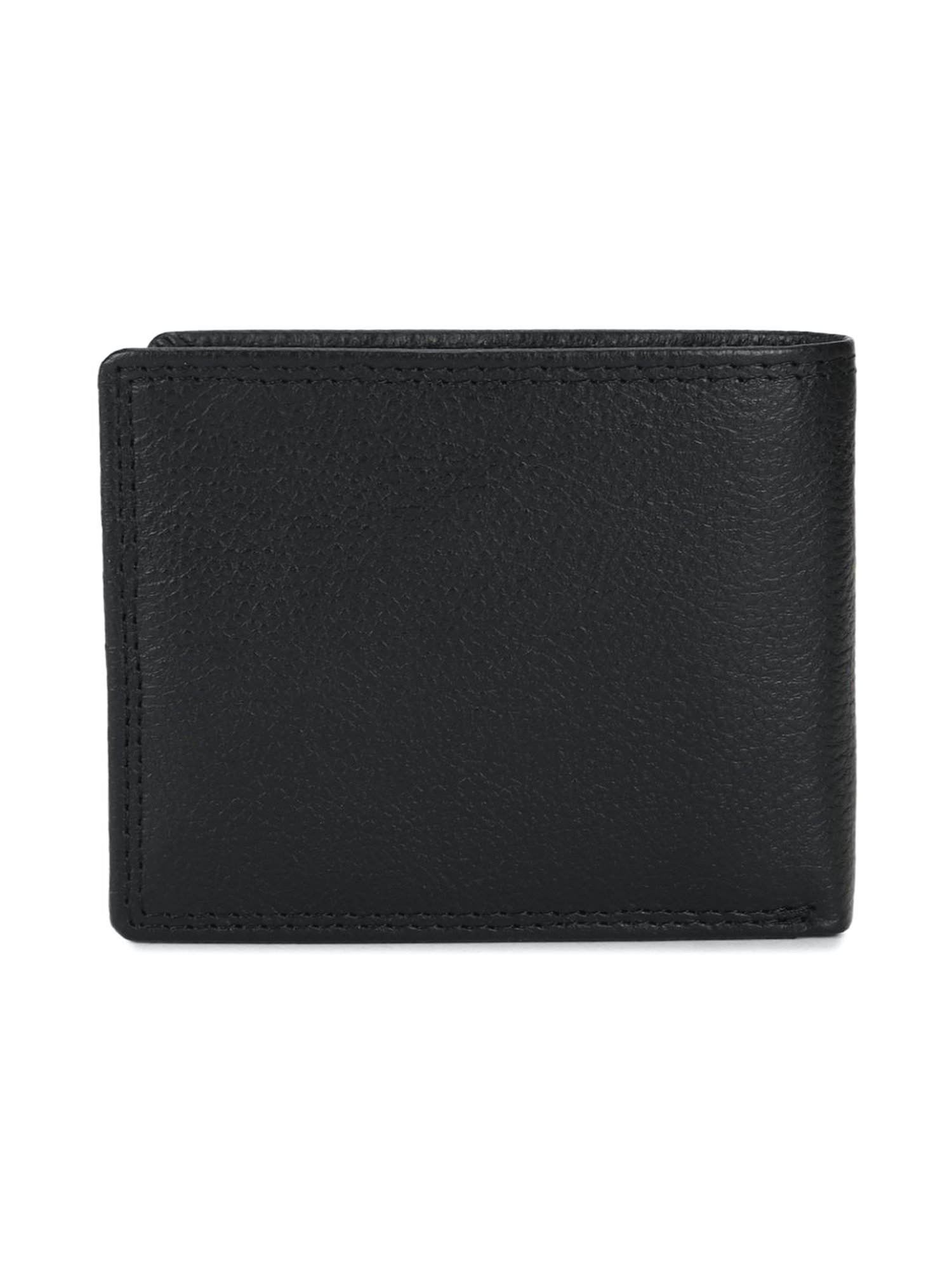 Van Heusen Black Leather Bi-Fold Wallet for Men