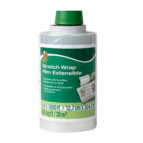 Duck Brand Stretch Wrap Roll, Clear, 5 inches by 1000 feet, 1 pack, 285849