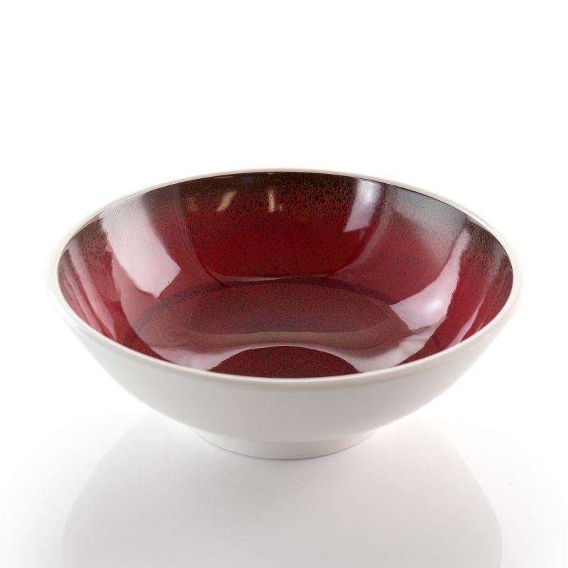 Studio California Cobalt Bay 4 Piece 7.5 Inch Melamine Bowl Set in Red