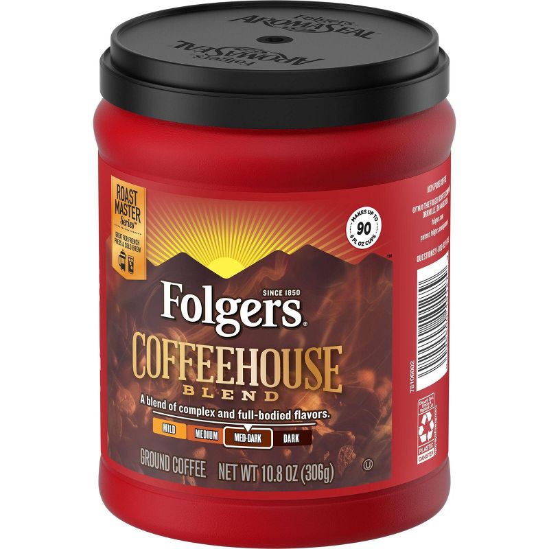 Folgers Coffee House Roast Ground Medium Dark Roast Coffee - 12oz