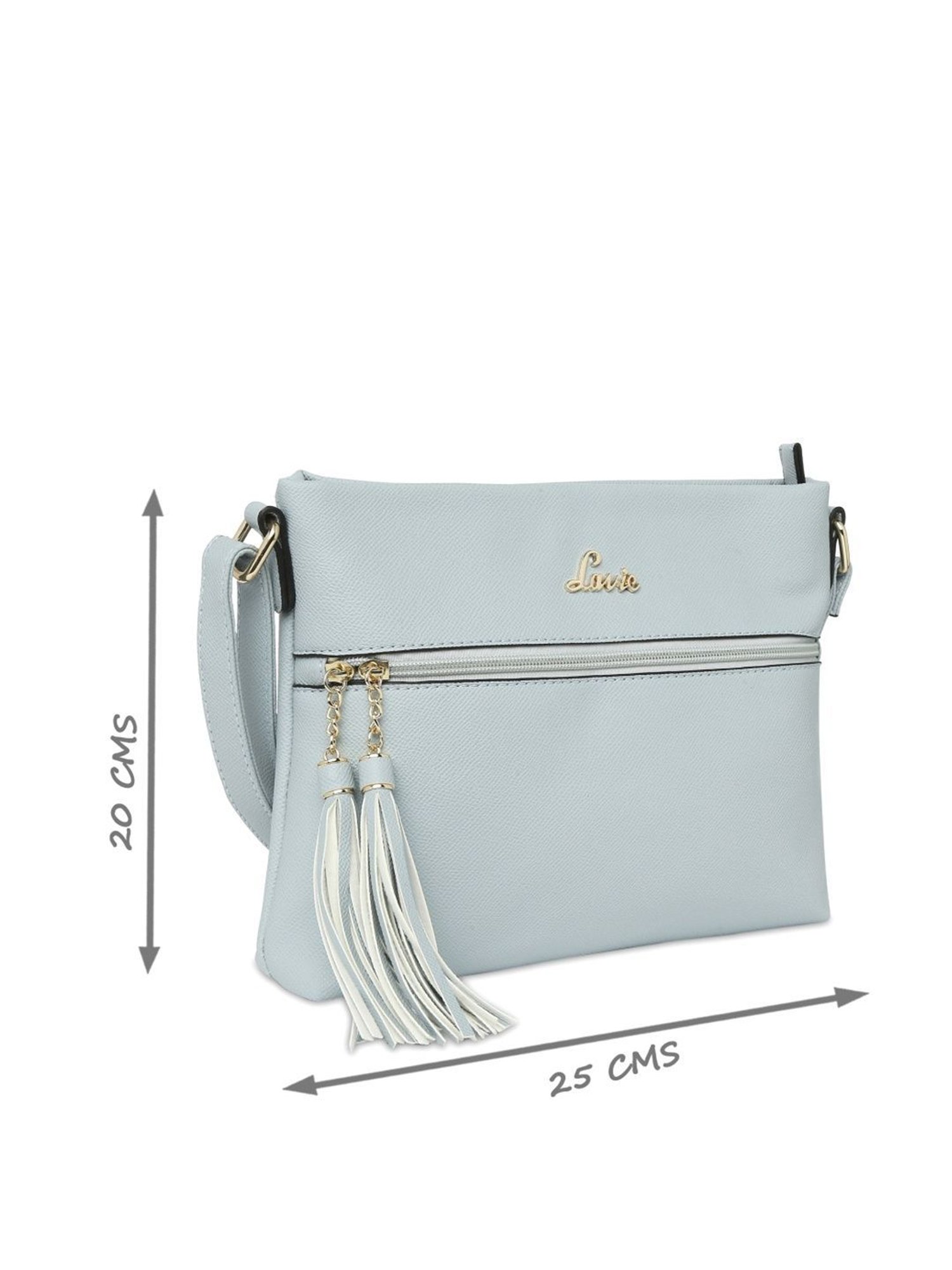 Lavie Tasco Powder Blue Solid Medium Sling Handbag