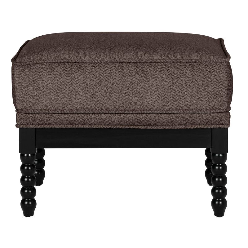 Colonnade Spindle Square Ottoman Gunmetal - Studio Designs Home