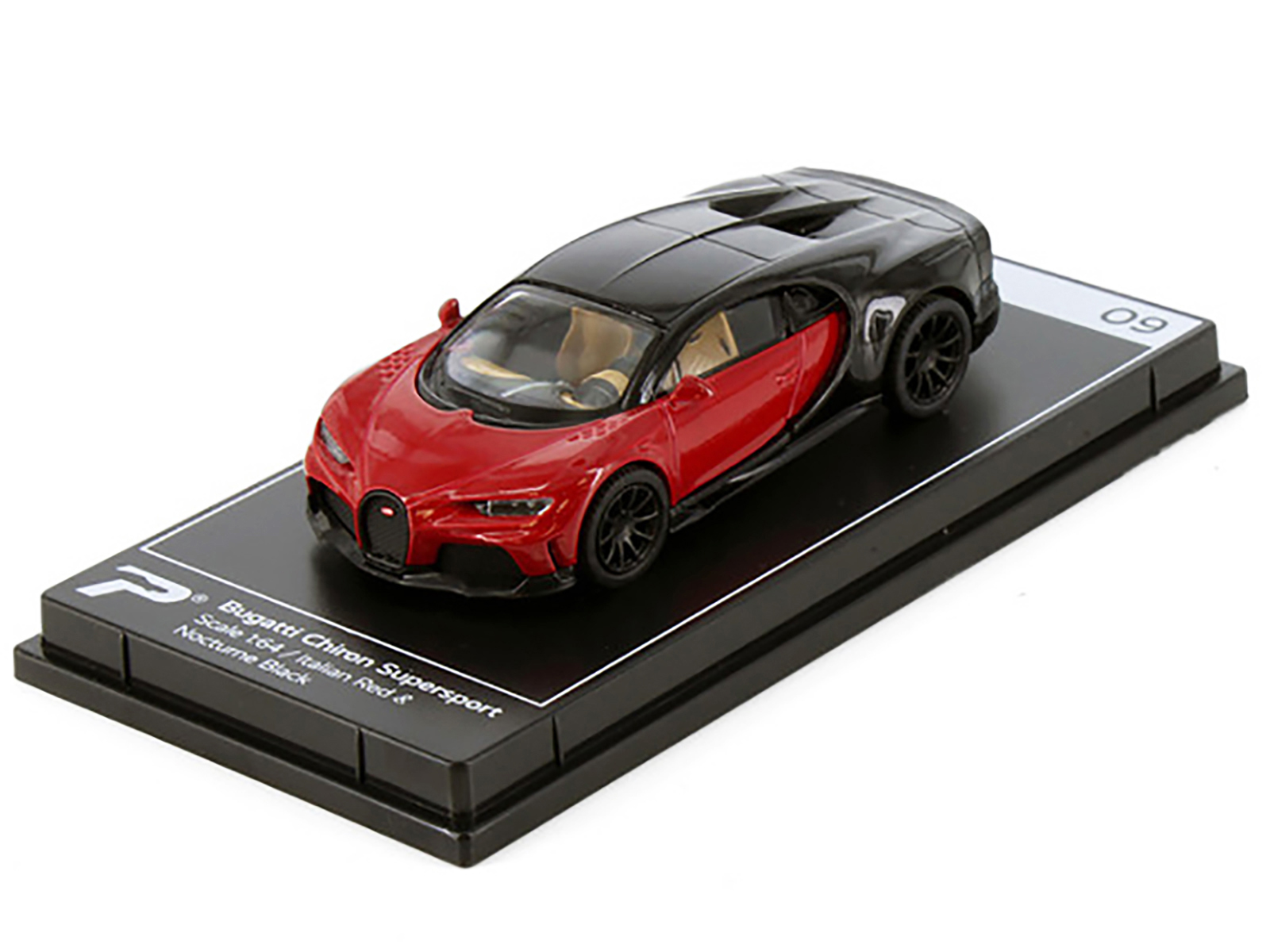 Bugatti Chiron Italian Red and Nocturne Black 1/12 Model Car by Autoart