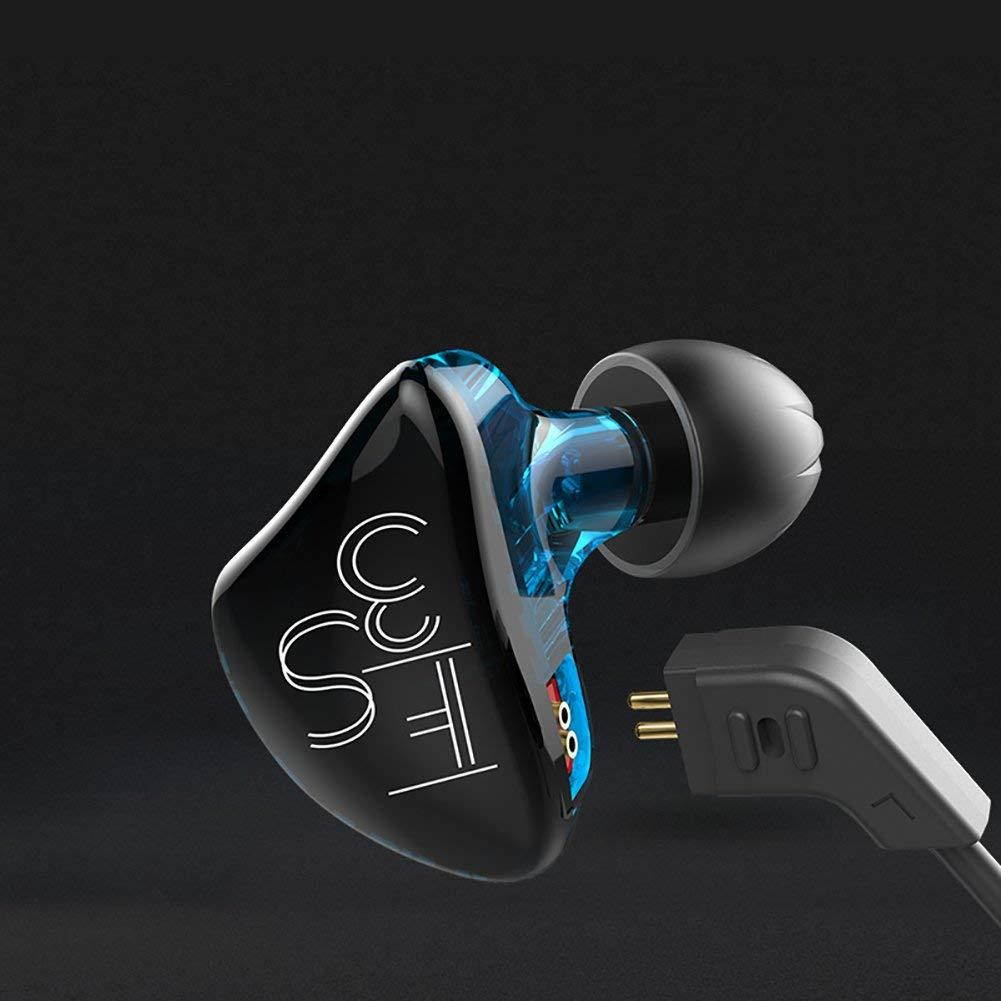 KZ ES3 Dynamic Hybrid Dual Driver In Ear Headphones (Blue without Mic)