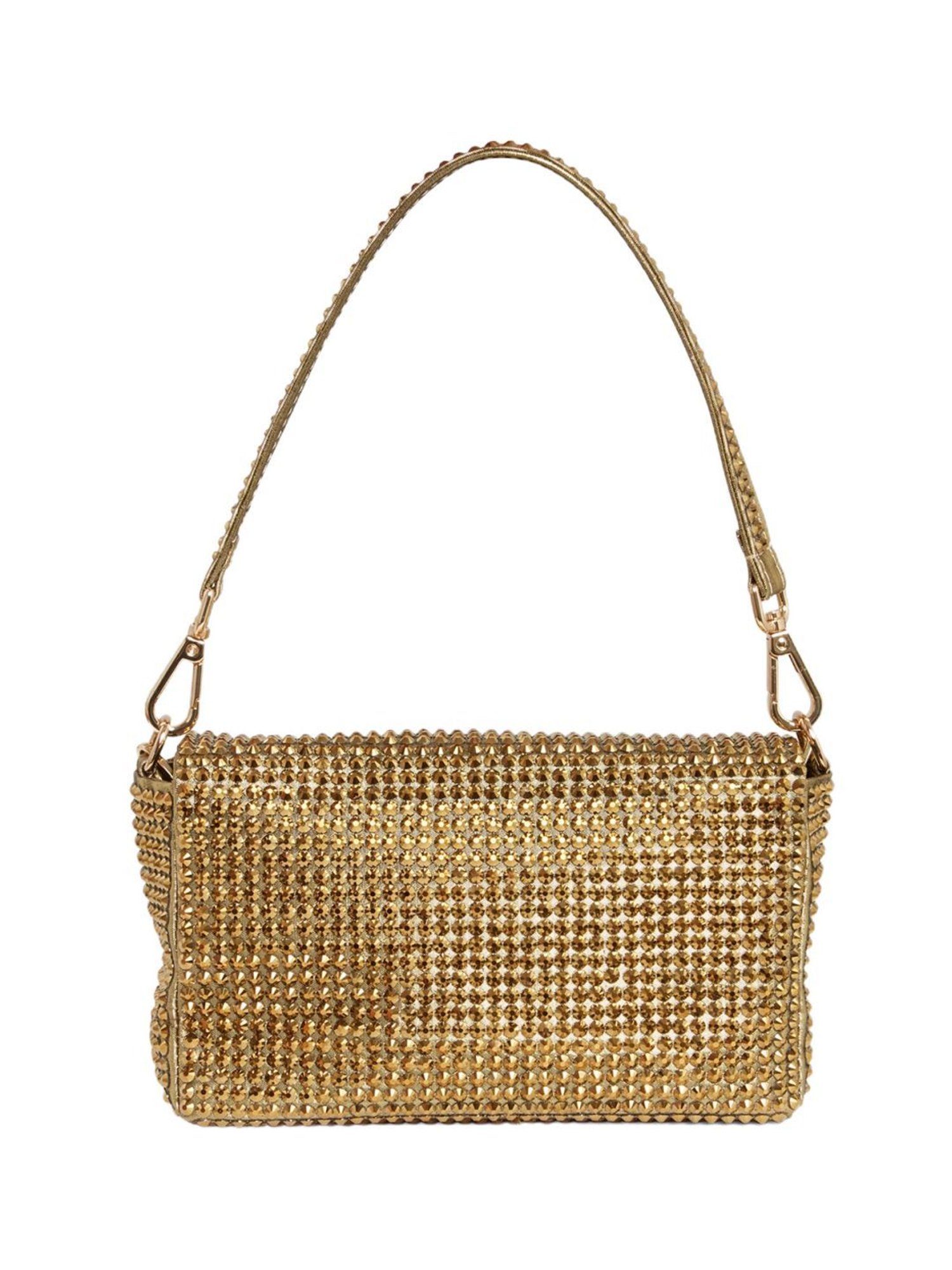 Gedebe Gold My Love Studded Medium Shoulder Bag