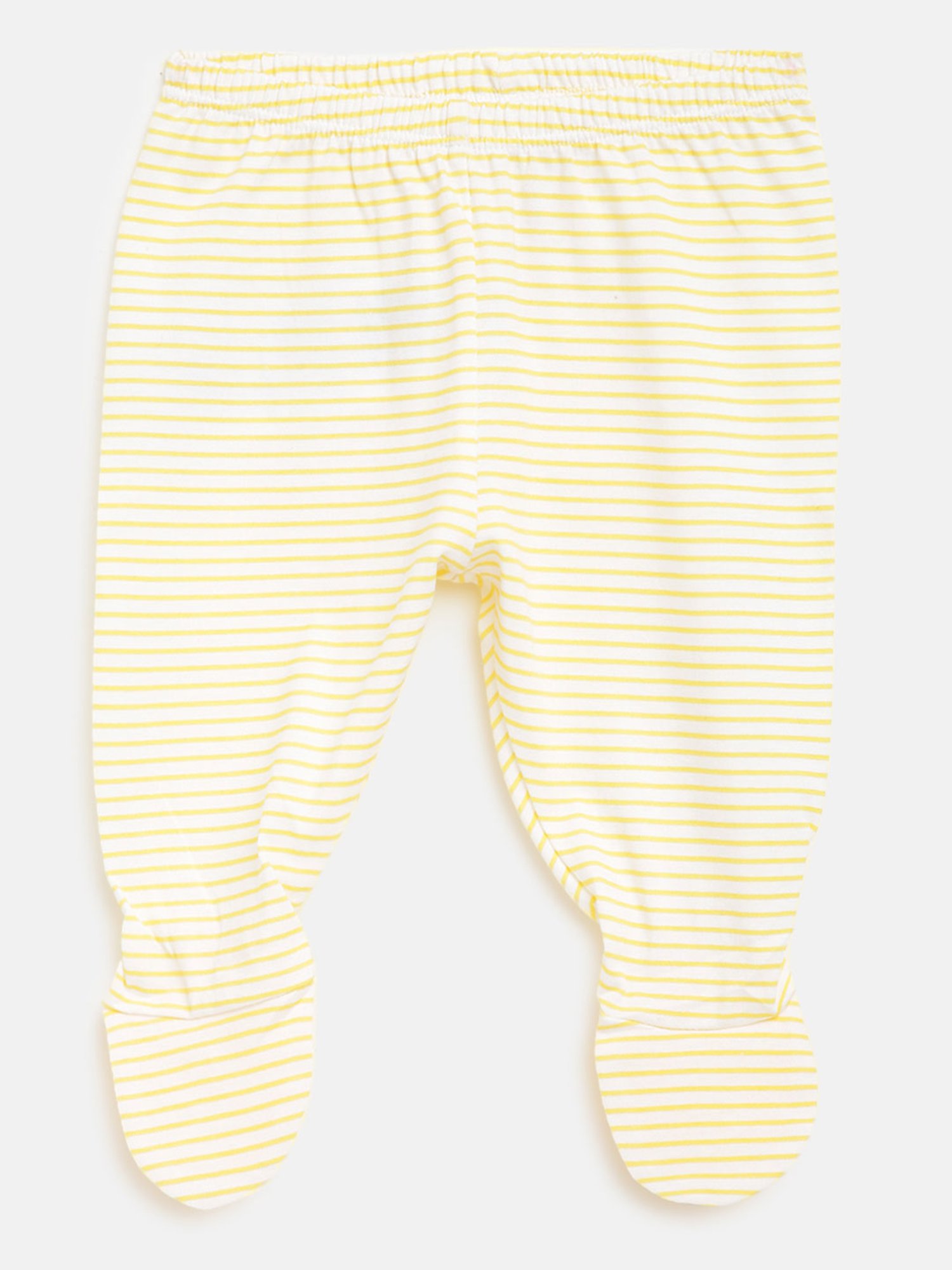 Chicco Kids White & Yellow Printed T-Shirt with Pants