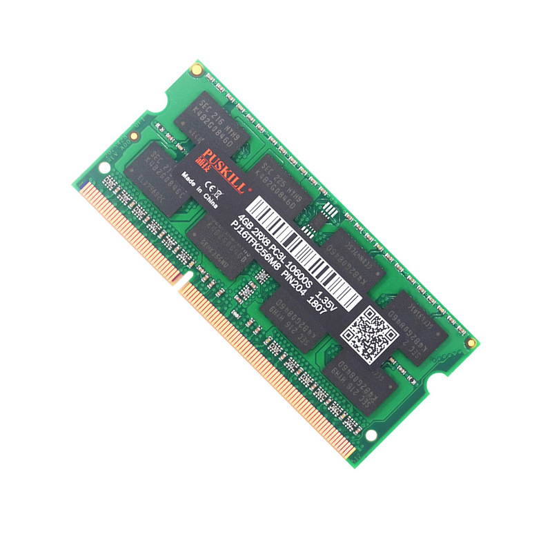 PUSKILL DDR3 1600MHz SODIMM RAM PC3-12800 4G 1.35V CL11 204 Pin Support ECC Unbuffered Laptop Memory Notebook RAM Module for Mac Intel and AMD System