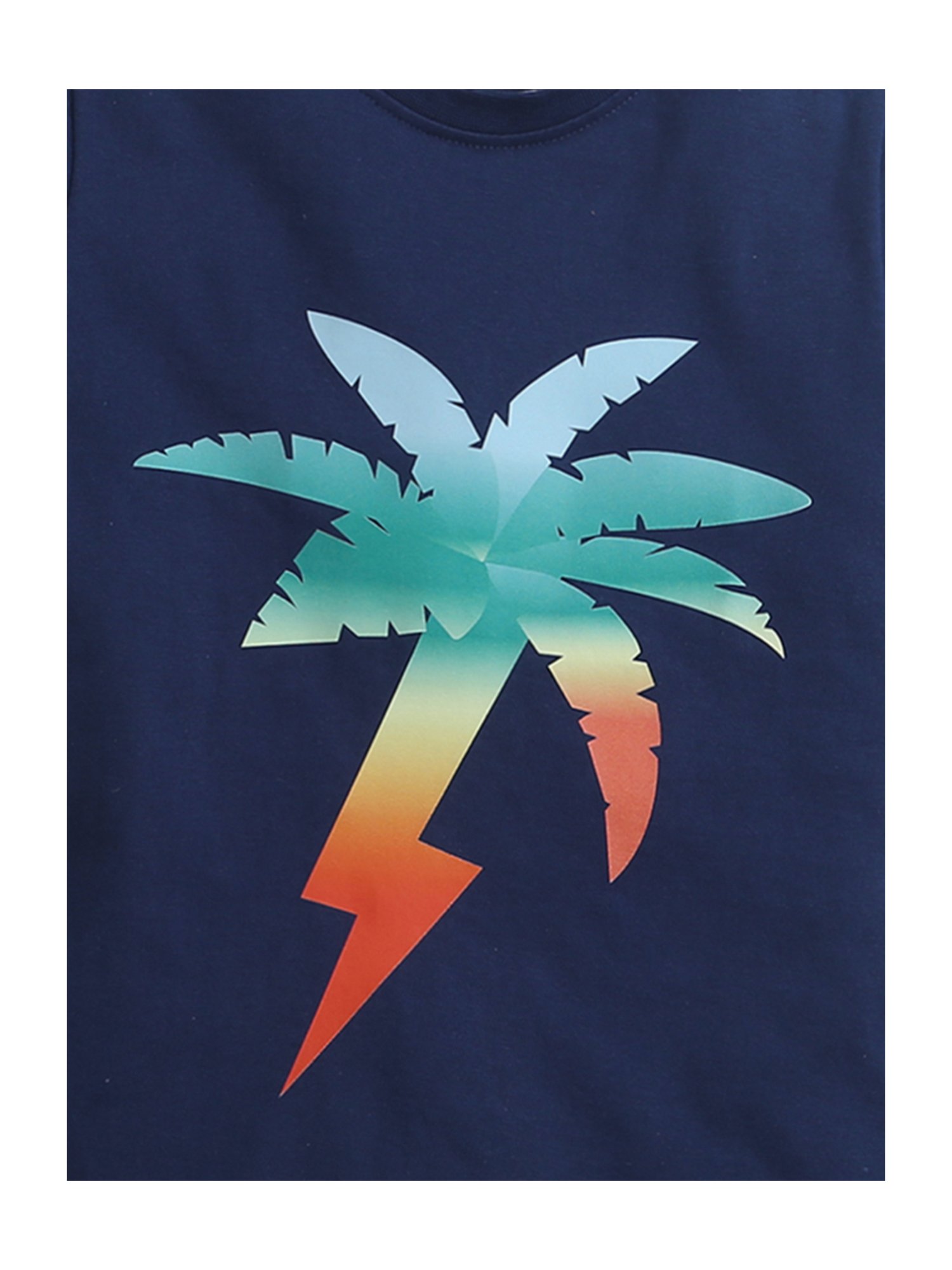 Bumzee Kids Navy & White Printed T-Shirt with Shorts