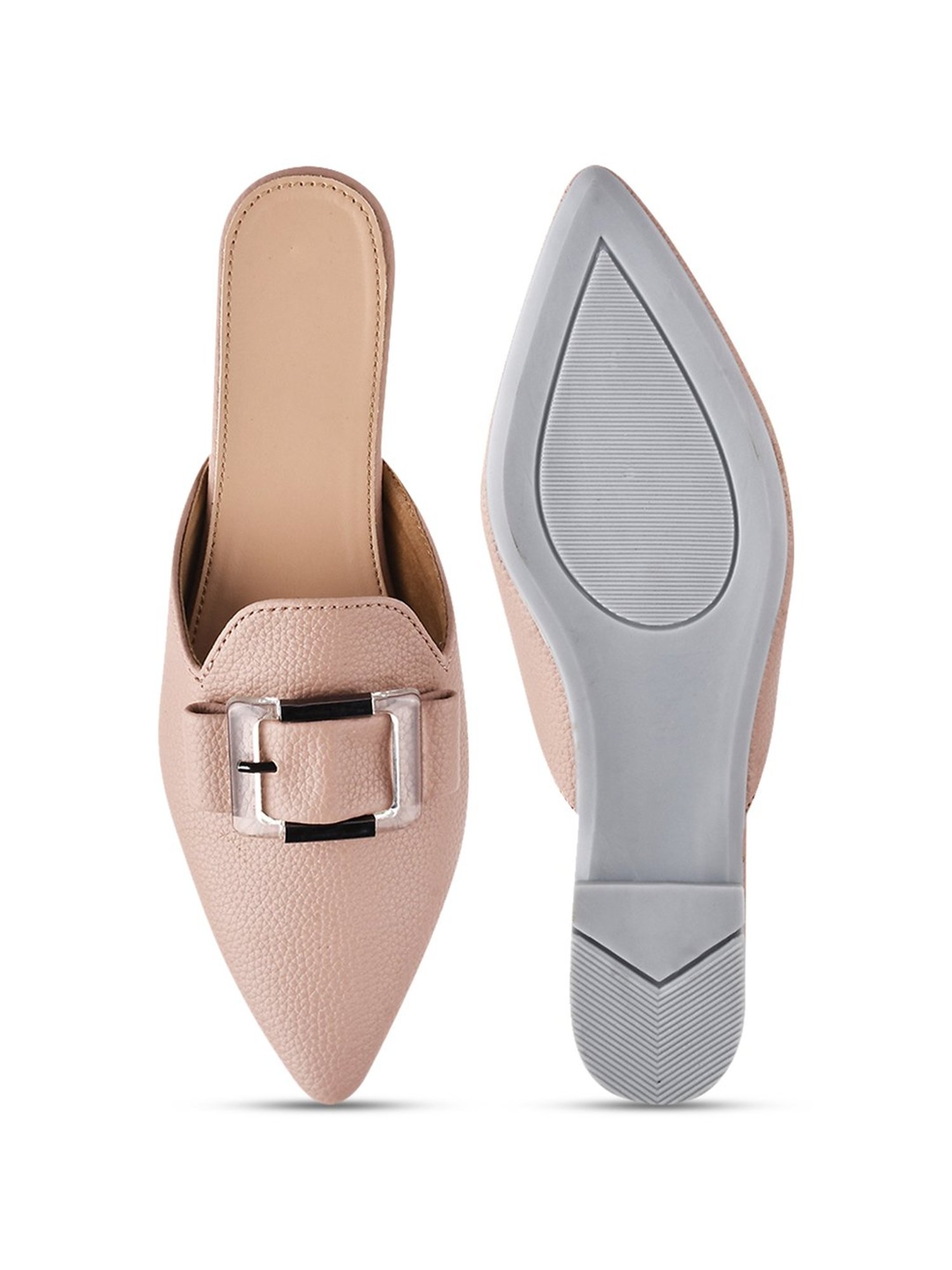 The White Pole Women's Pink Mule Shoes