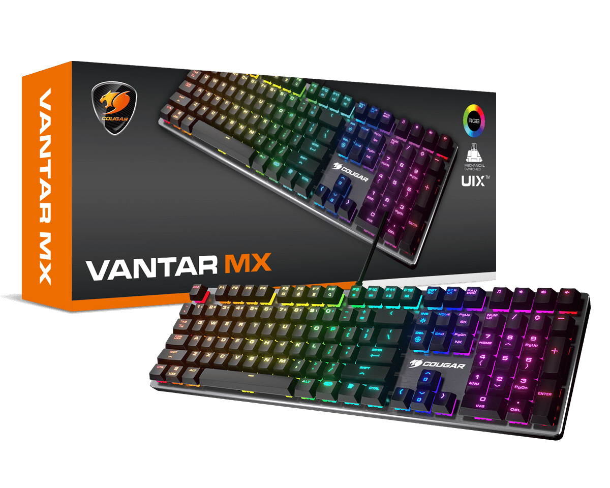 Cougar Vantar MX Mechanical Gaming Keyboard (Red Switch) with RGB (Black)