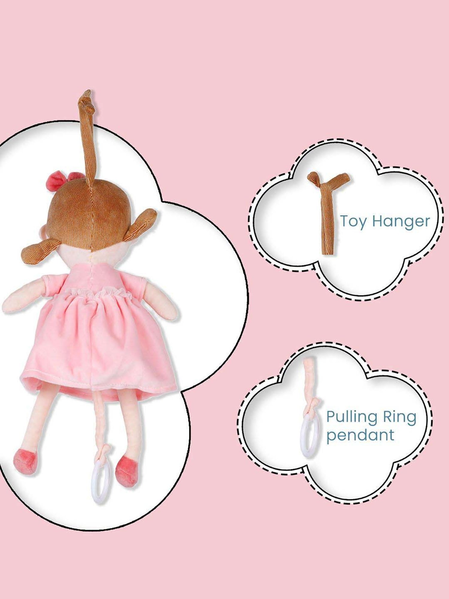 Baby Moo Kids Pink Pulling Toy
