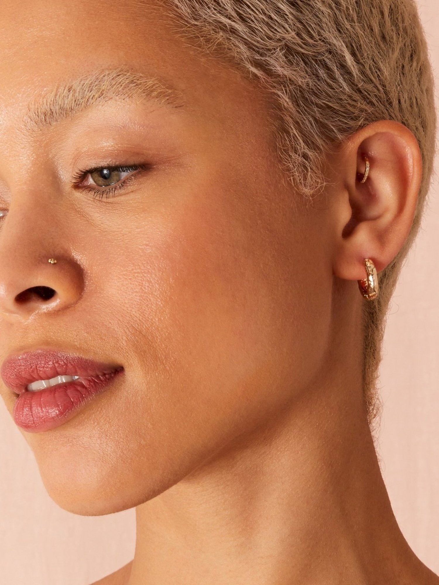 Accessorize London Small Textured Hoop Earrings