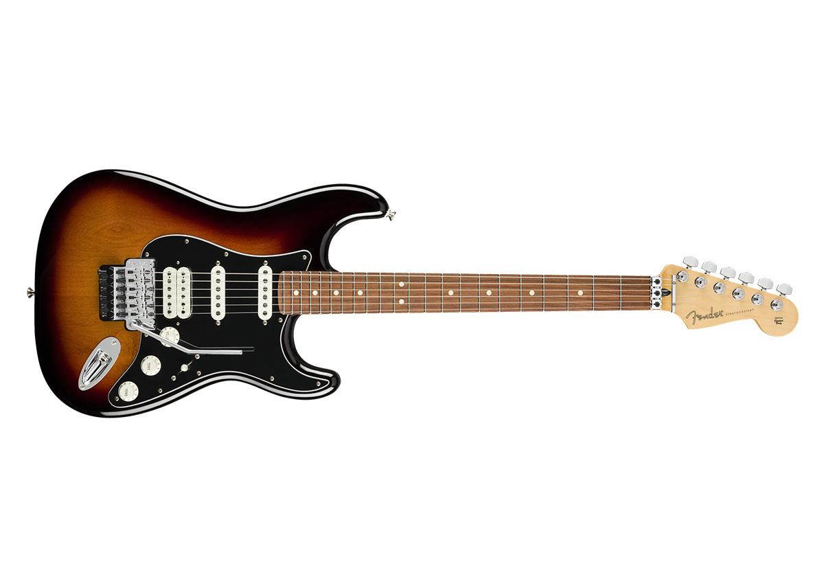 fender player stratocaster electric hss guitar  floyd rose  pau ferro fingerboard  3 color sunburst
